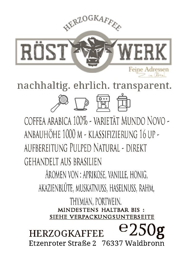 Herzog Kaffee - Rarität Mundo Novo - Informationen Herzog Kaffee - Rarität Mundo Novo - Informationen