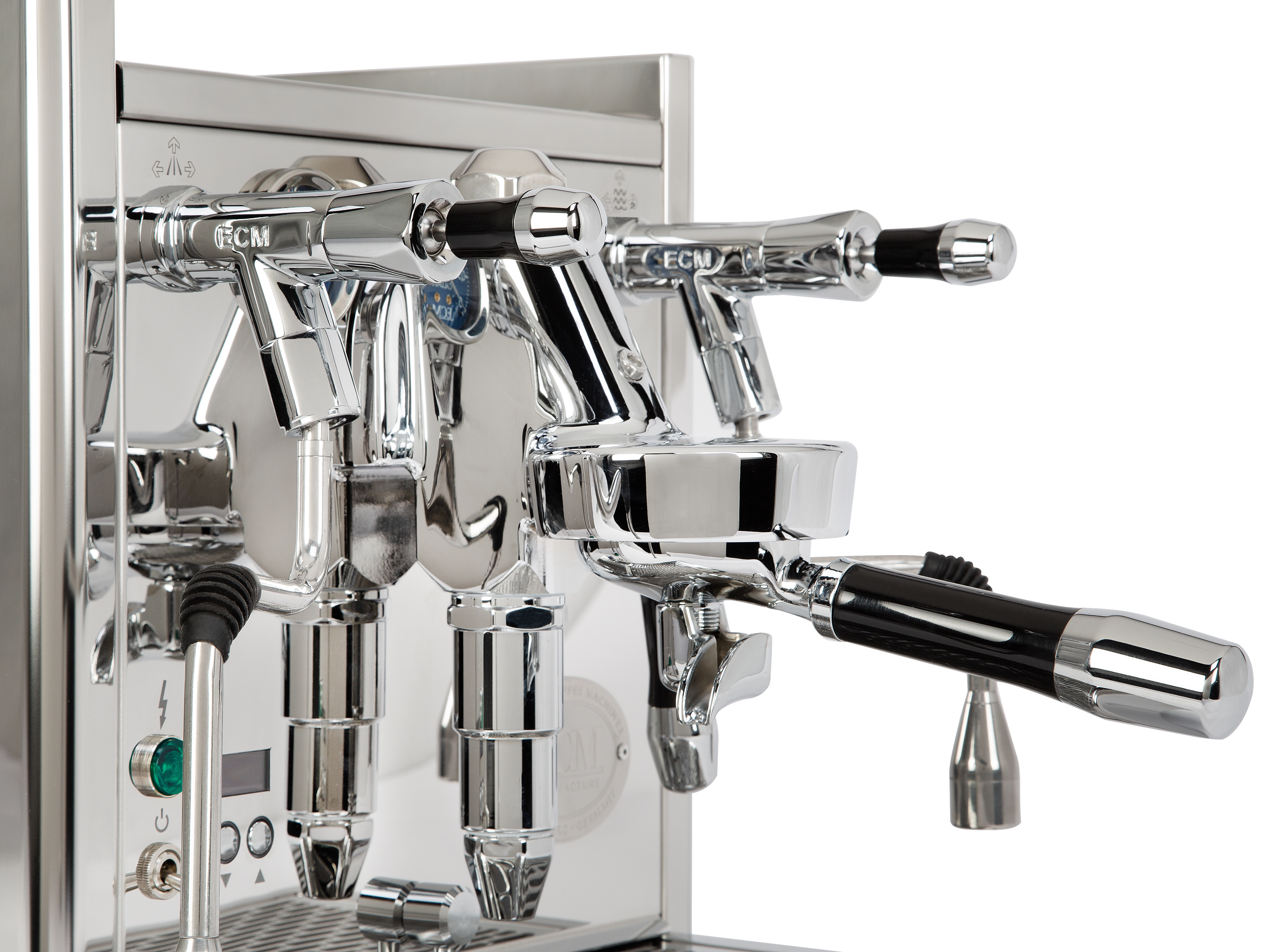 ECM Technika VI Dualboiler Detail mit Bruehgruppe ECM Technika VI Dualboiler Detail mit Brühgruppe