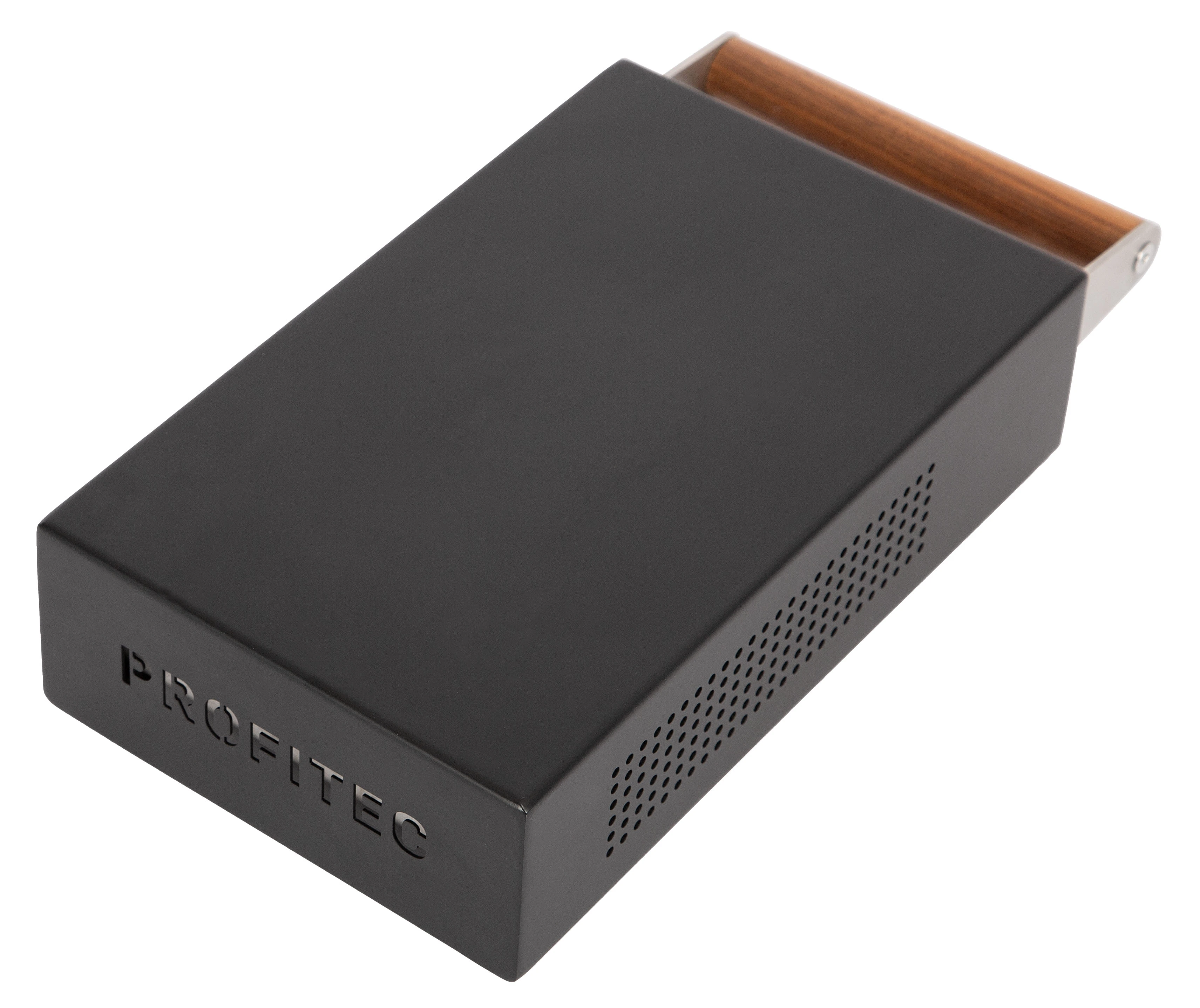 Profitec Sudschublade Schwarz mit Holzgriff von hinten Profitec Sudschublade Schwarz mit Holzgriff von hinten