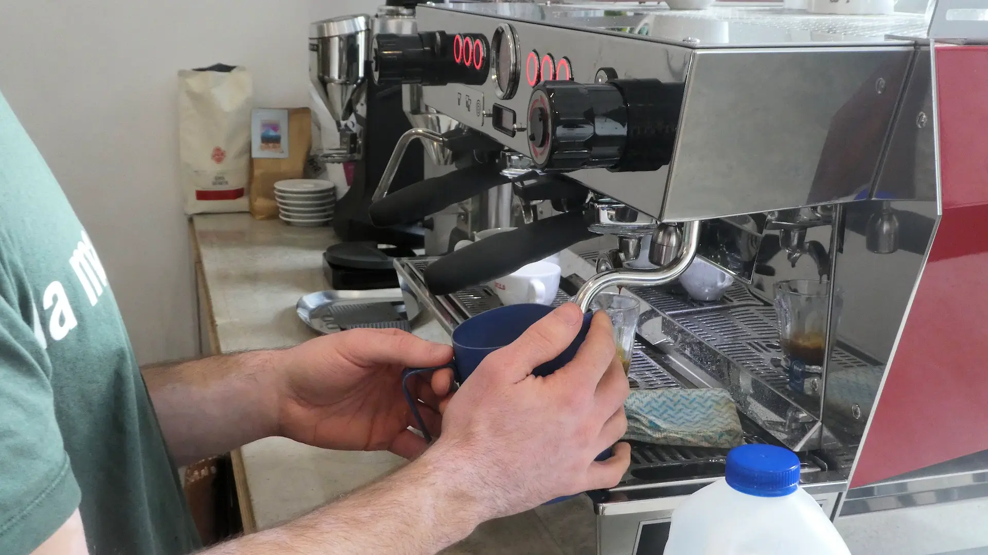 Barista at work Barista at work