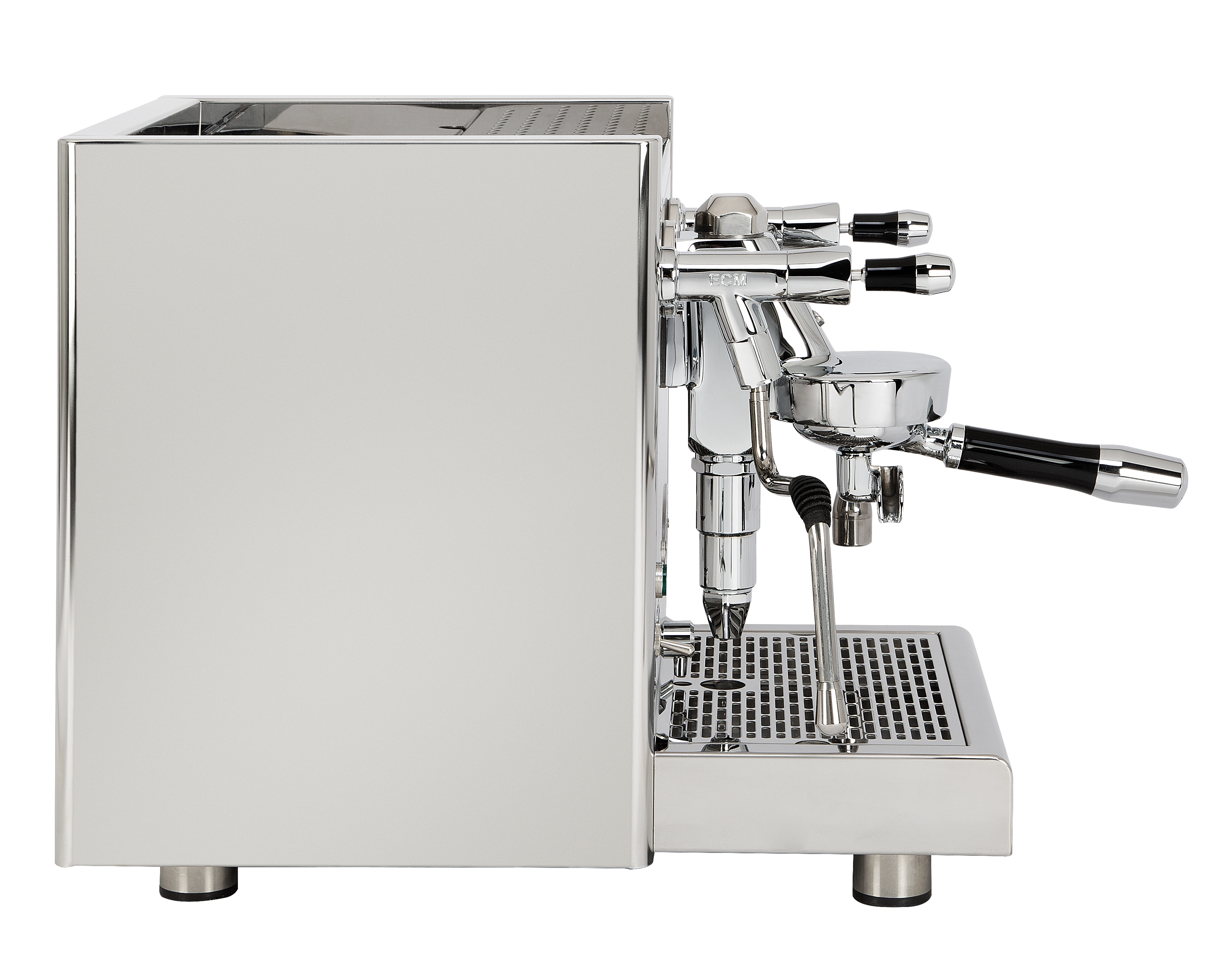 ECM Technika VI Dualboiler von der Seite ECM Technika VI Dualboiler von der Seite