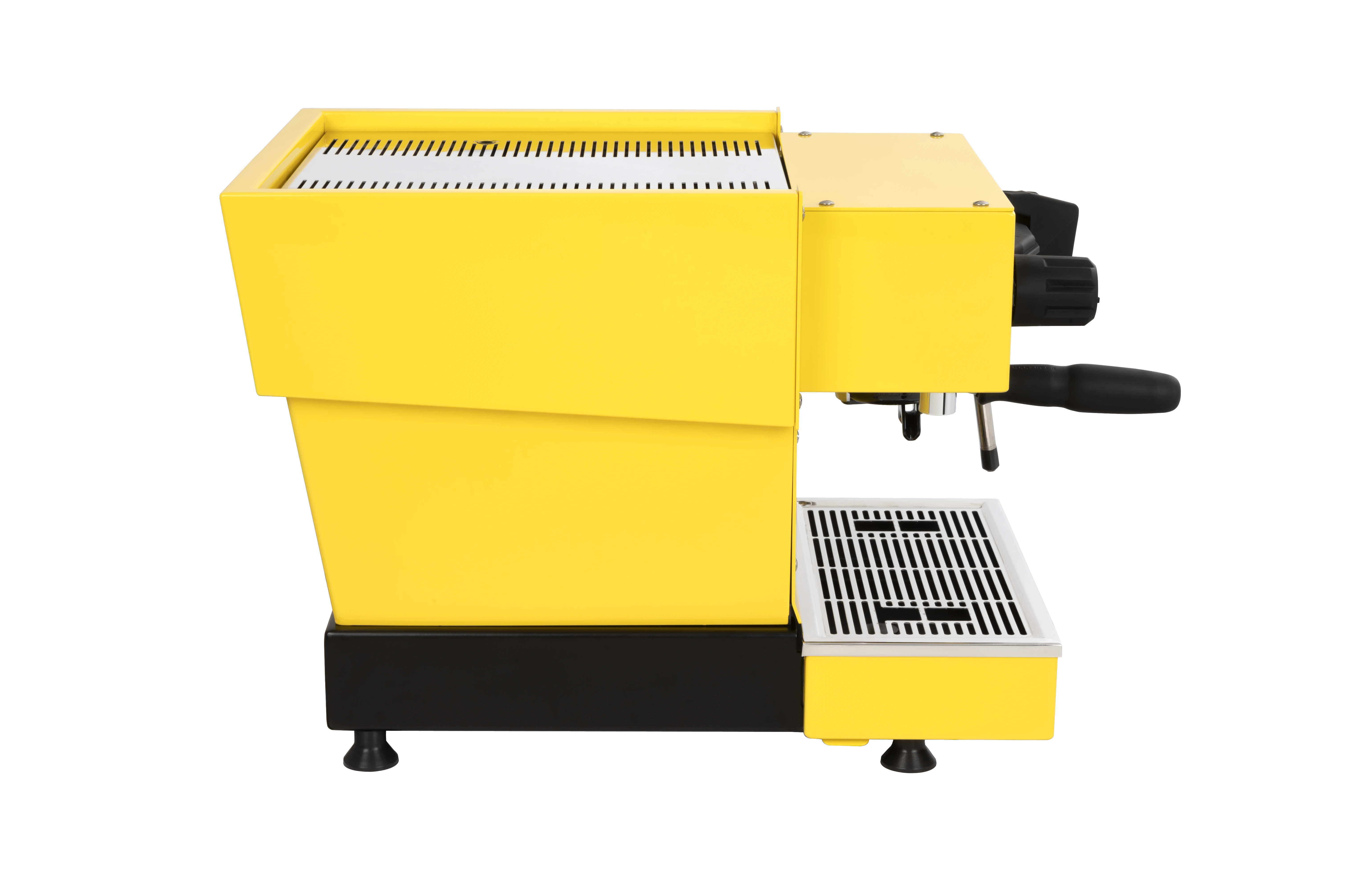 La Marzocco Linea Mini R Gelb von der Seite La Marzocco Linea Mini R Gelb von der Seite