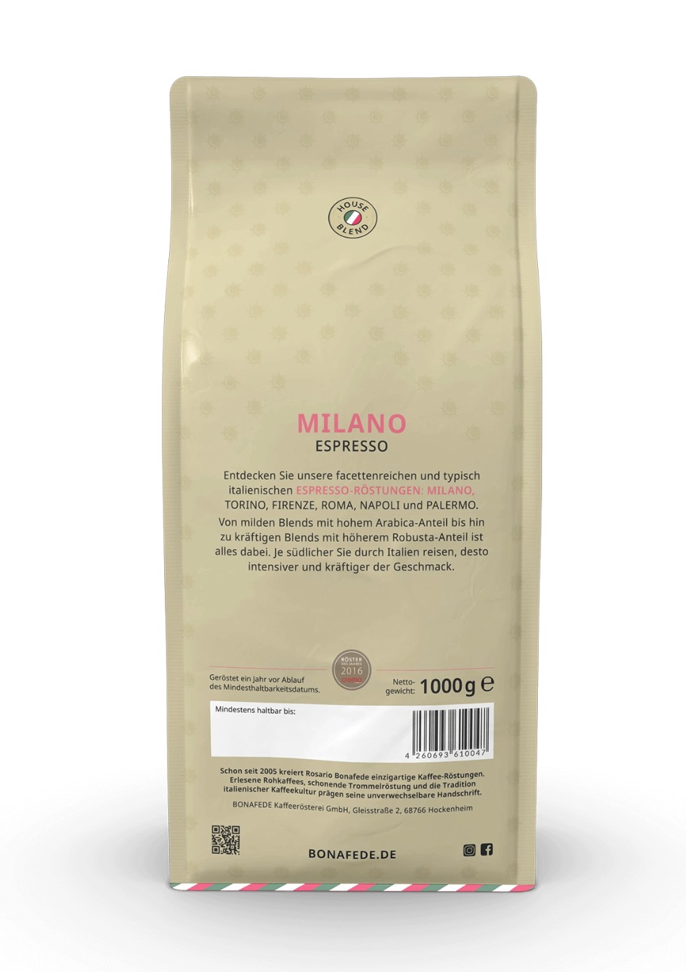 Bonafede Milano Espresso | 500 g